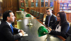 21 May 2019 National Assembly Deputy Speaker Prof. Dr Vladimir Marinkovic in meeting with Professor Dr Maria Kyriakidou